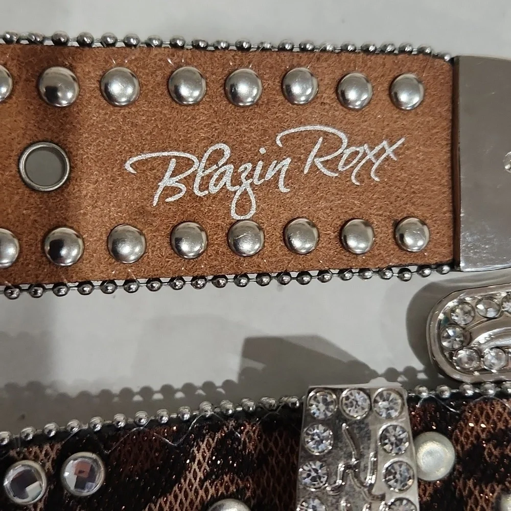 Blazin Roxx Women's Mossy Oak Embellished Belt Size Small